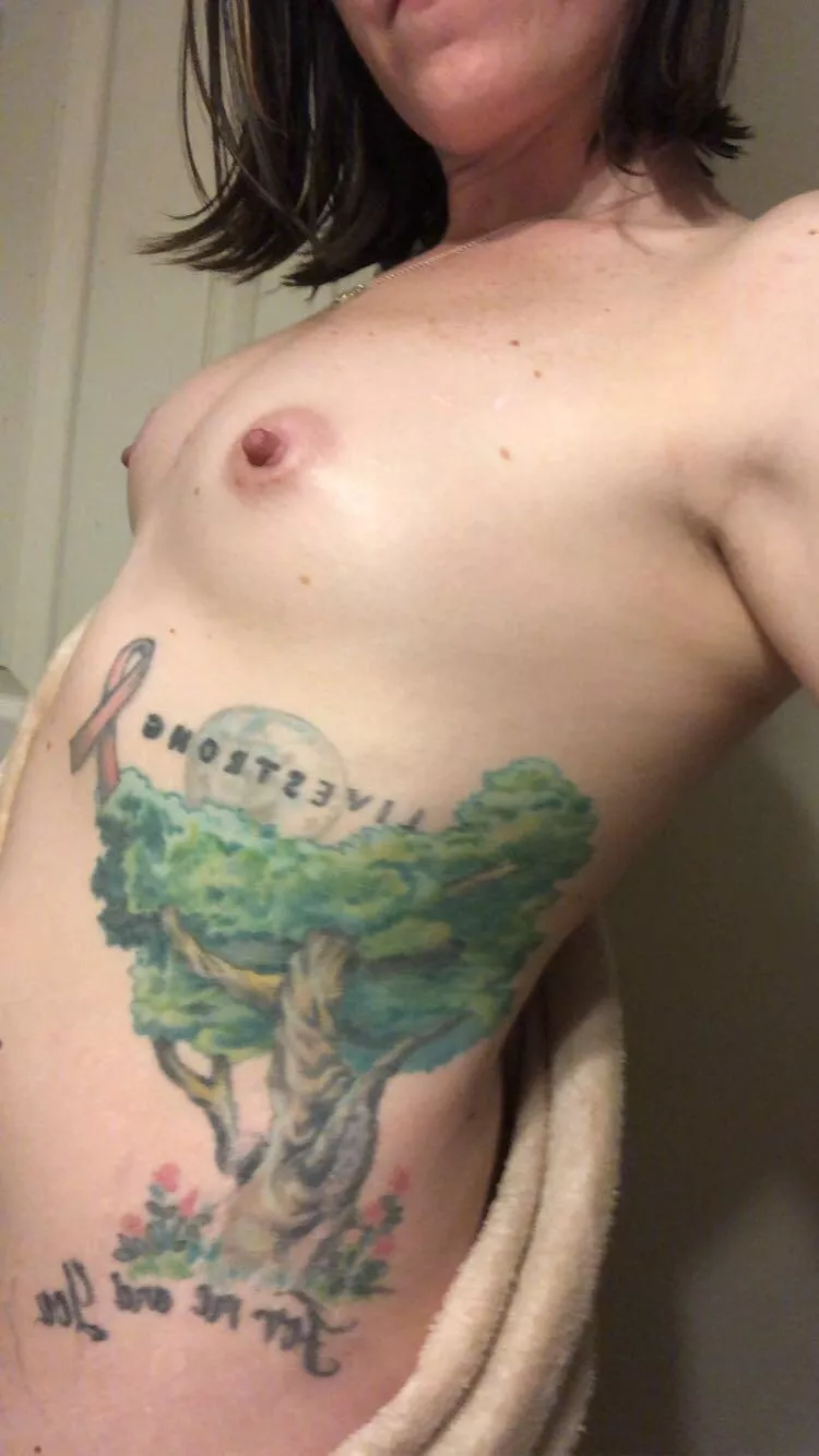 Love showing off my tattoo and my tits