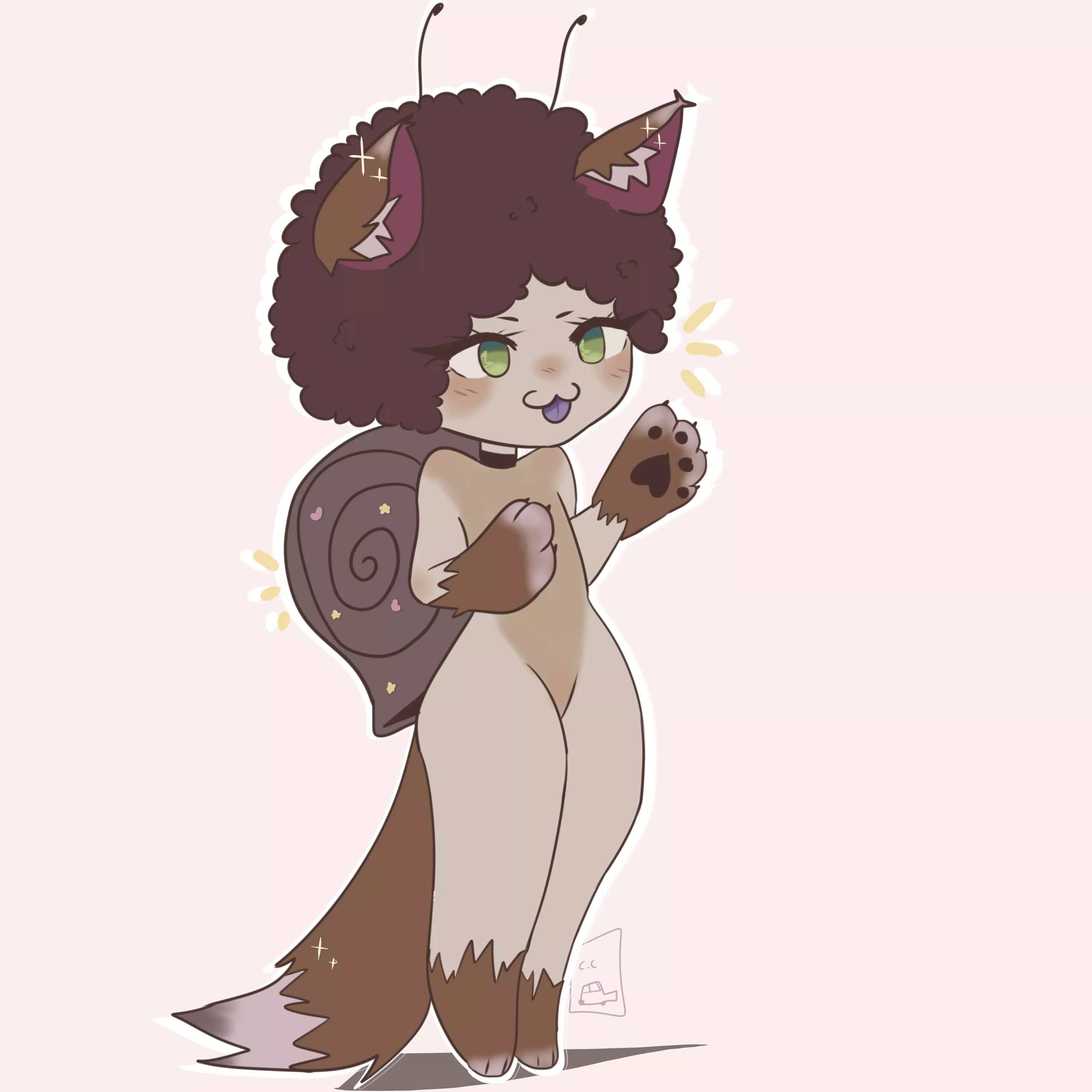 My snail with fox ears!? (⁠ ⁠╹⁠▽⁠╹⁠ ⁠)