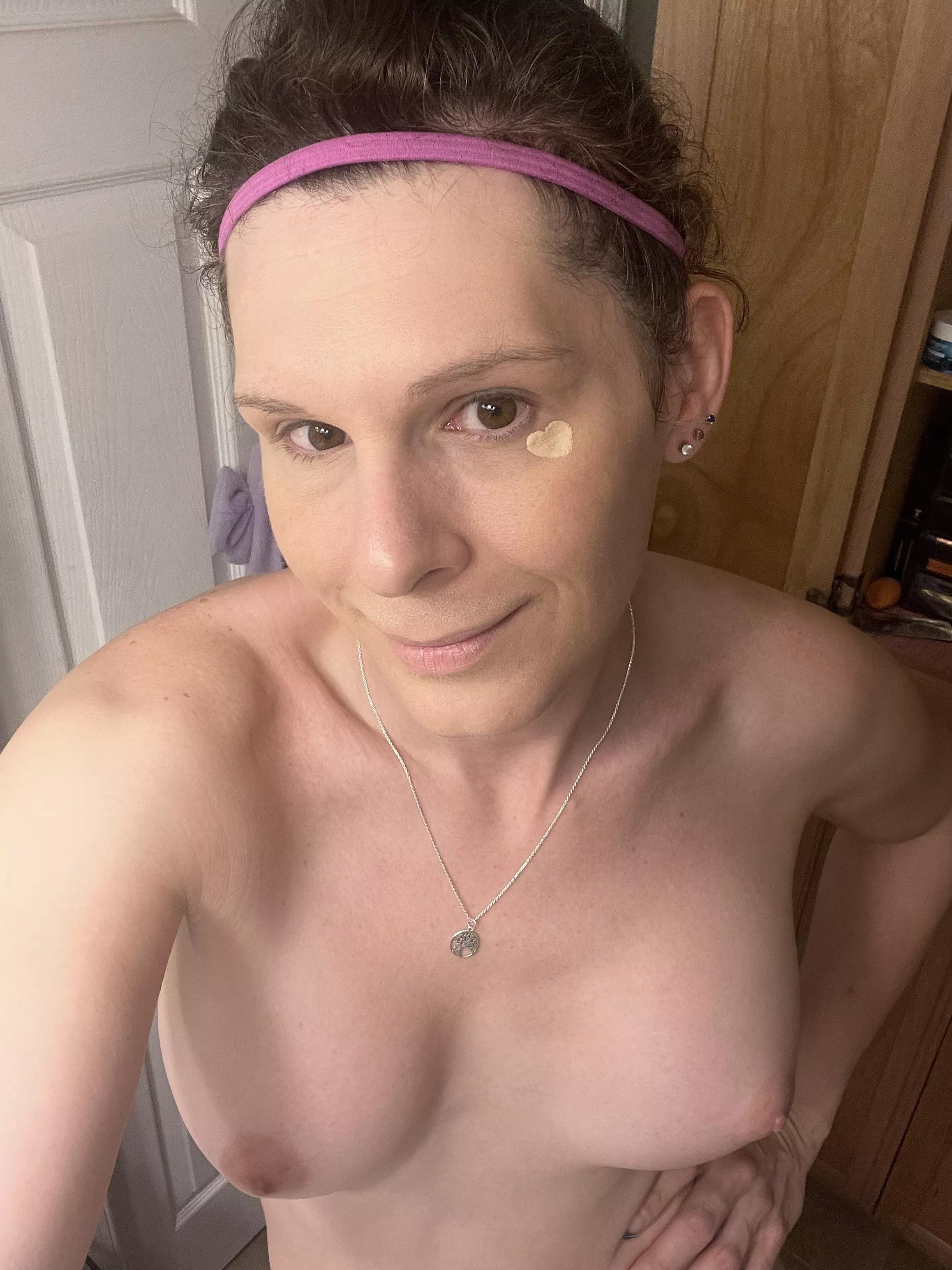 No clothing…only makeup for this 41-year-old!!