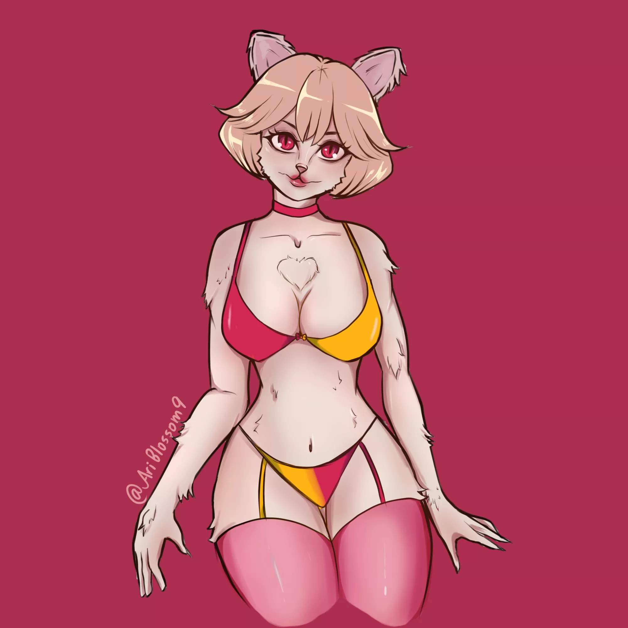 [Q] A kitty to cure my art block (nsfw) (Twitter @ariblossom9)