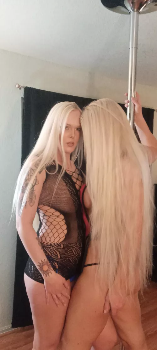 Real long blonde hair!