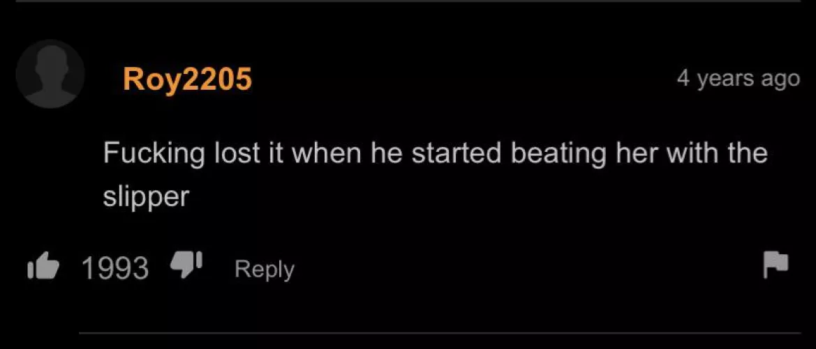 She got beaten by a slipper