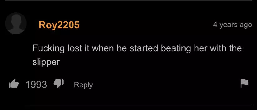 She got beaten by a slipper