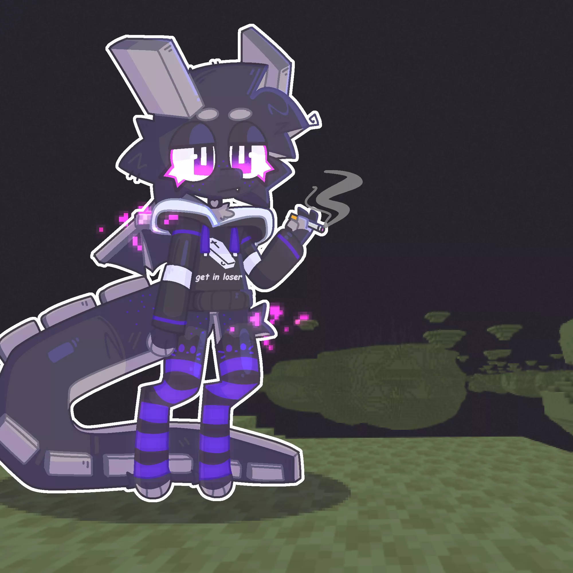 she's a doomer (art by me @fridgenstuffs on twitter)