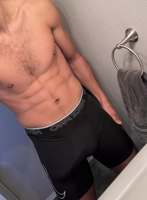 So thick I bulge out in compression shorts
