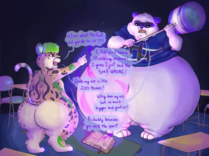 Spell go wrong (art by me, @FattyMaxy on twitter)
