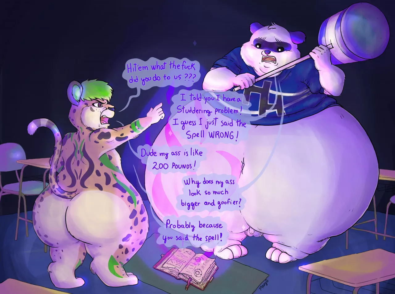 Spell go wrong (art by me, @FattyMaxy on twitter)