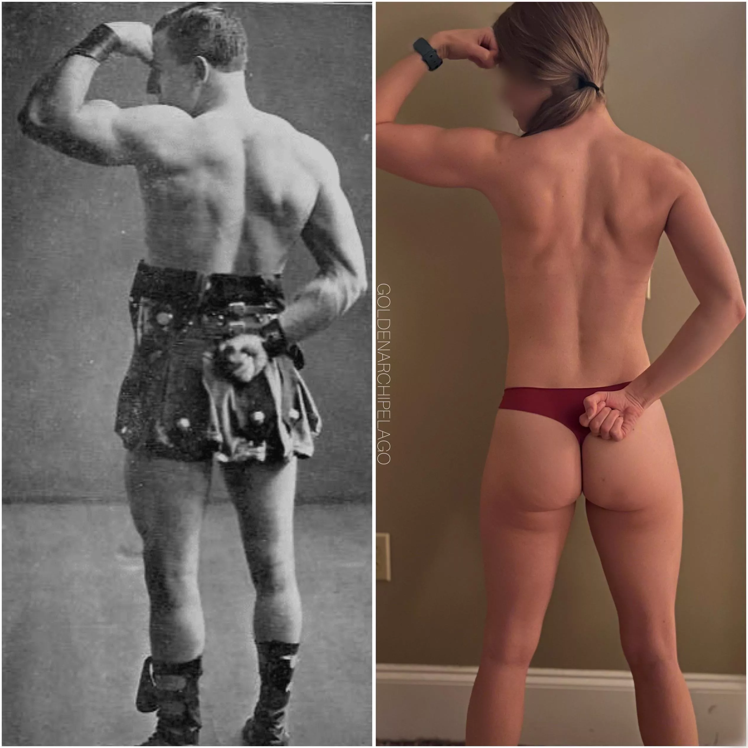 Spent the weekend doing old time workout poses [F]