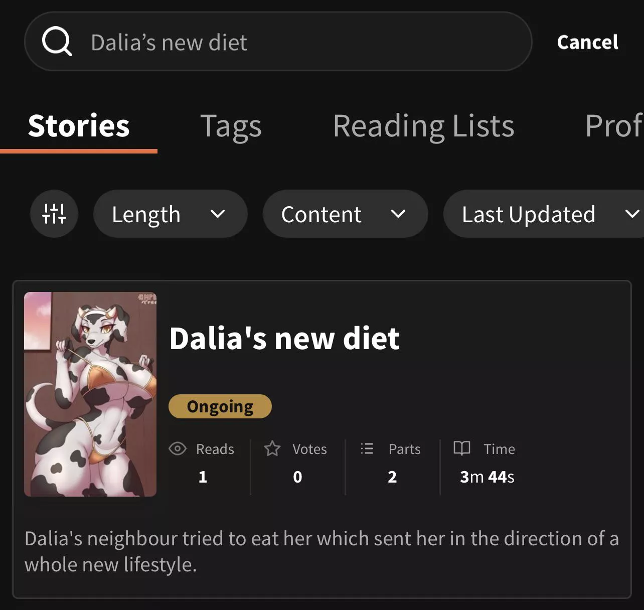 {story} I written a story based on vore(ofc) it is found on Wattpad only because thats the only place I can write as of now. I hope you will read it and enjoy it!