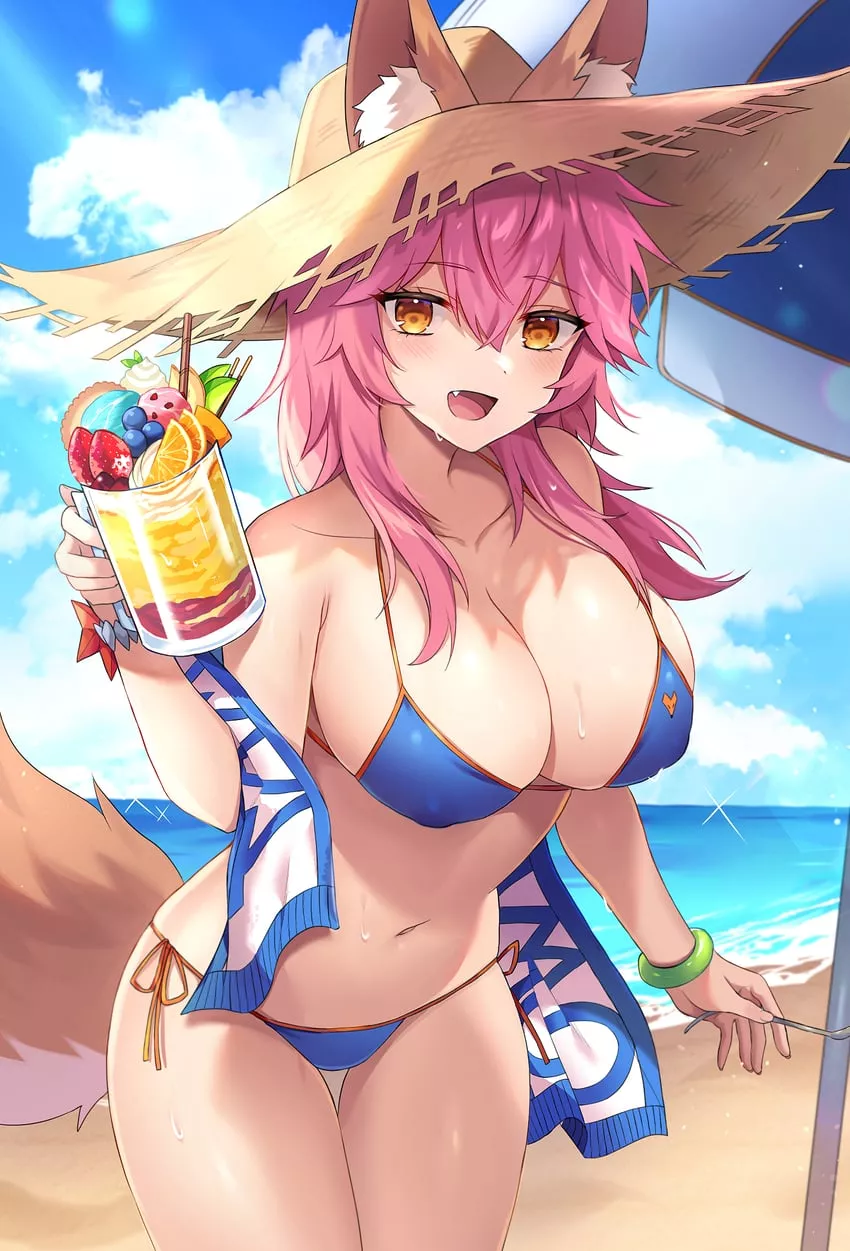 Tamano-no-mae in a bathing suit for the summer [ Fate grand order]