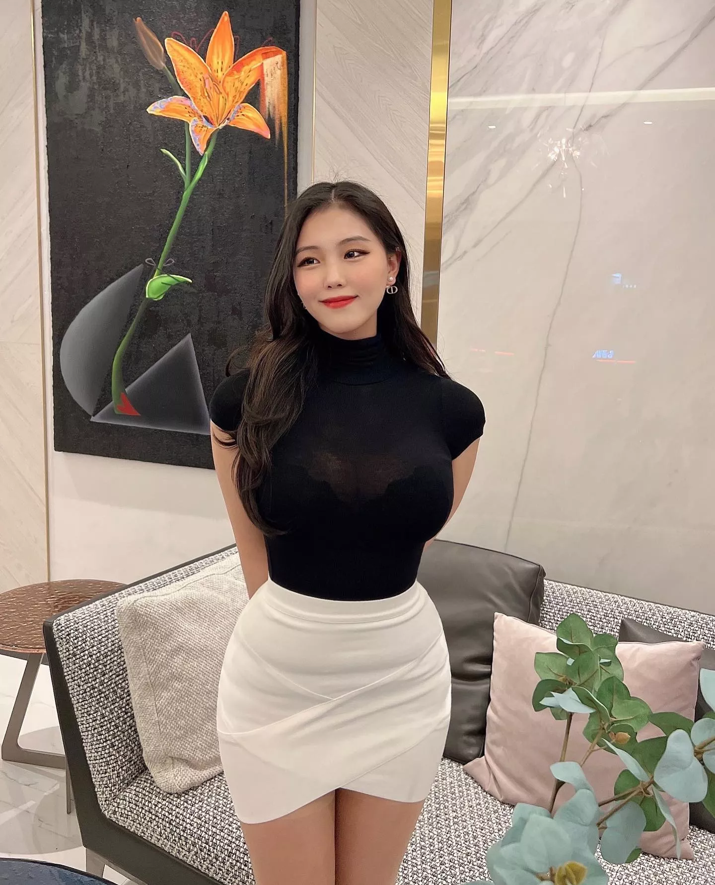 Tight top and skirt