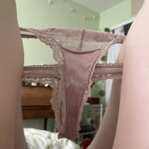 Using my vibrator over my panties gets them soaked! Who wants a taste??