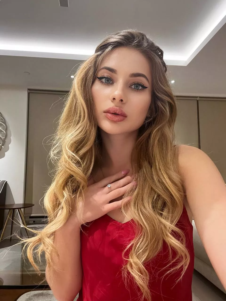 Wearing my favorite color.