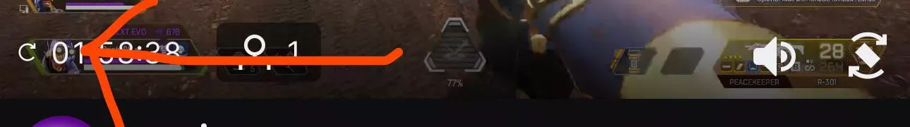 What does this icon where the normal red “live” icon would be mean?