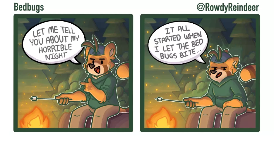 What happens when you let the bed bugs bite? (Art by me)