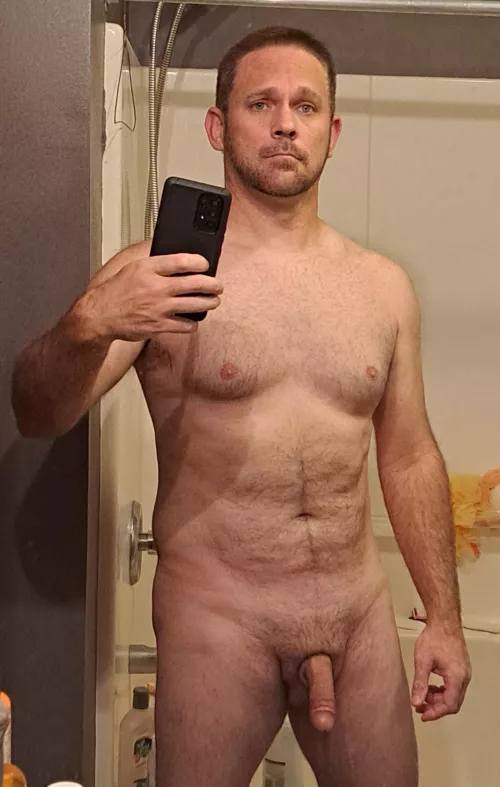 [45] Fresh from the shower.