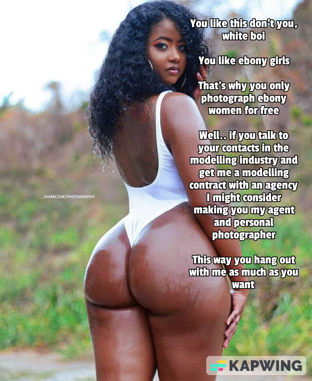 A dream for all the ebony obsessed beta simps out there, isn't it!?