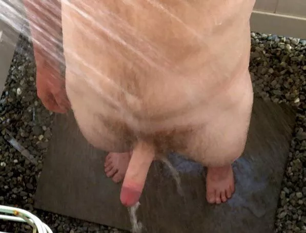 An outdoor shower in the sun feels so good