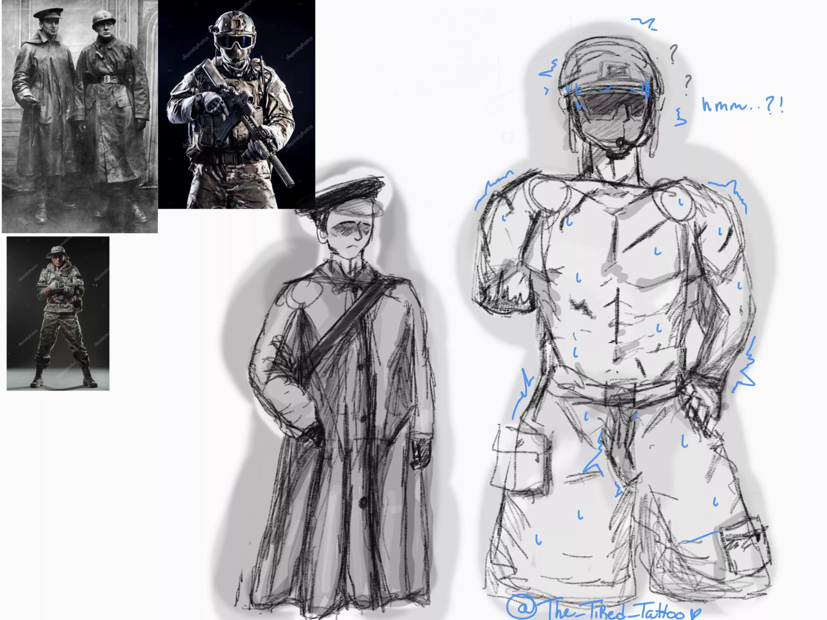 Army outfits by The_tired_tattoo