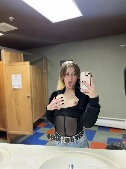 Can I suck your cock in the bathroom?