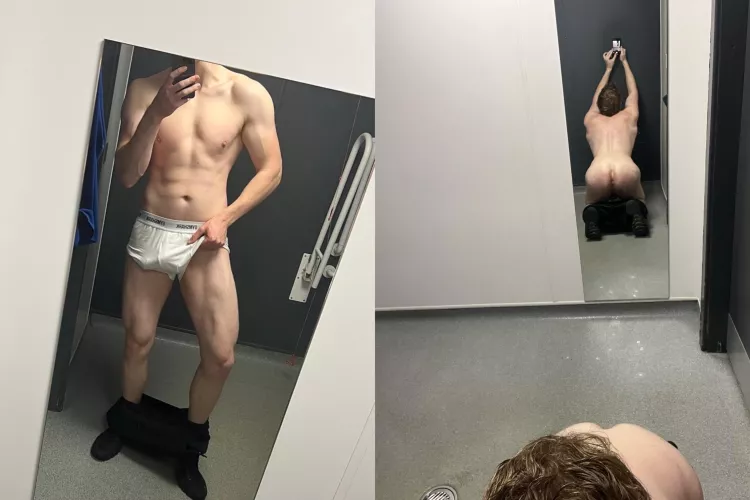 Changing how I take gym selfies, really like how I look down on my knees