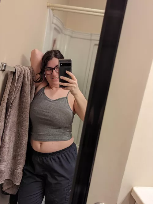 Feeling good in my scrub pants