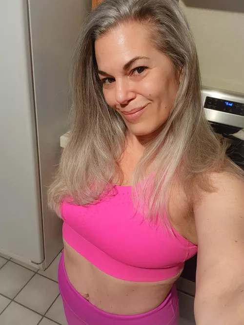 Getting ready for my bike ride. Love having a home gym!