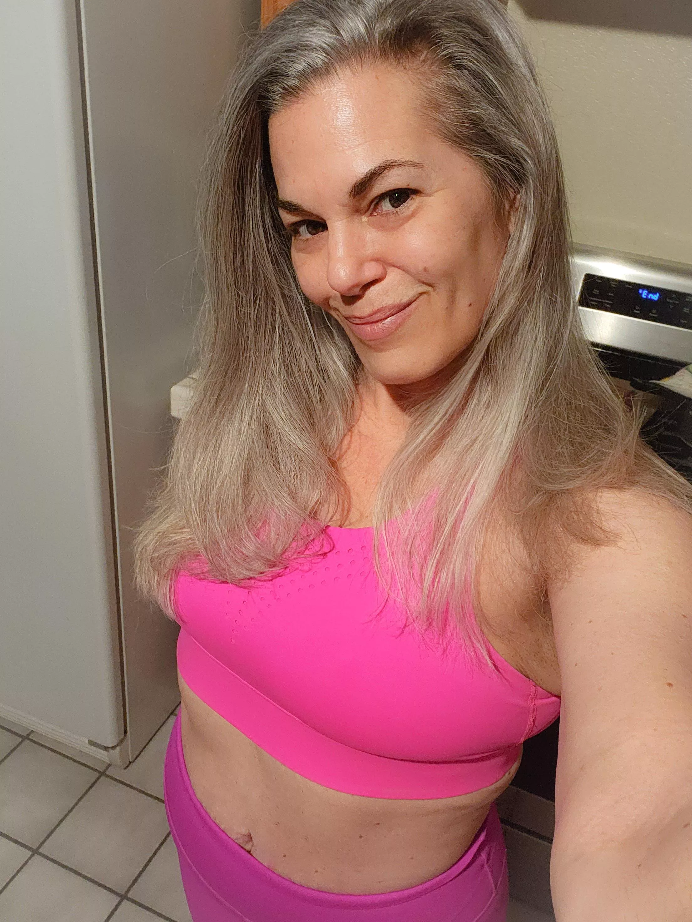 Getting ready for my bike ride. Love having a home gym!