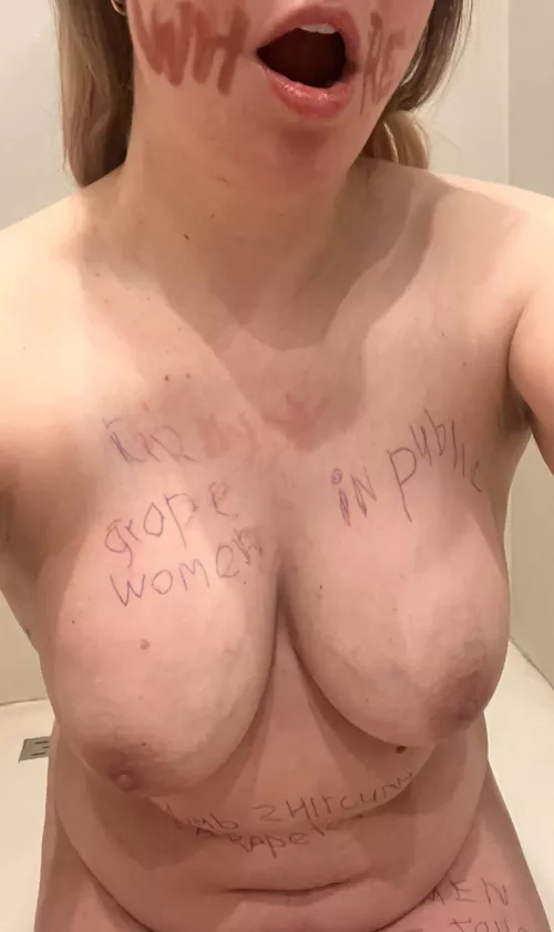 Grope women in public