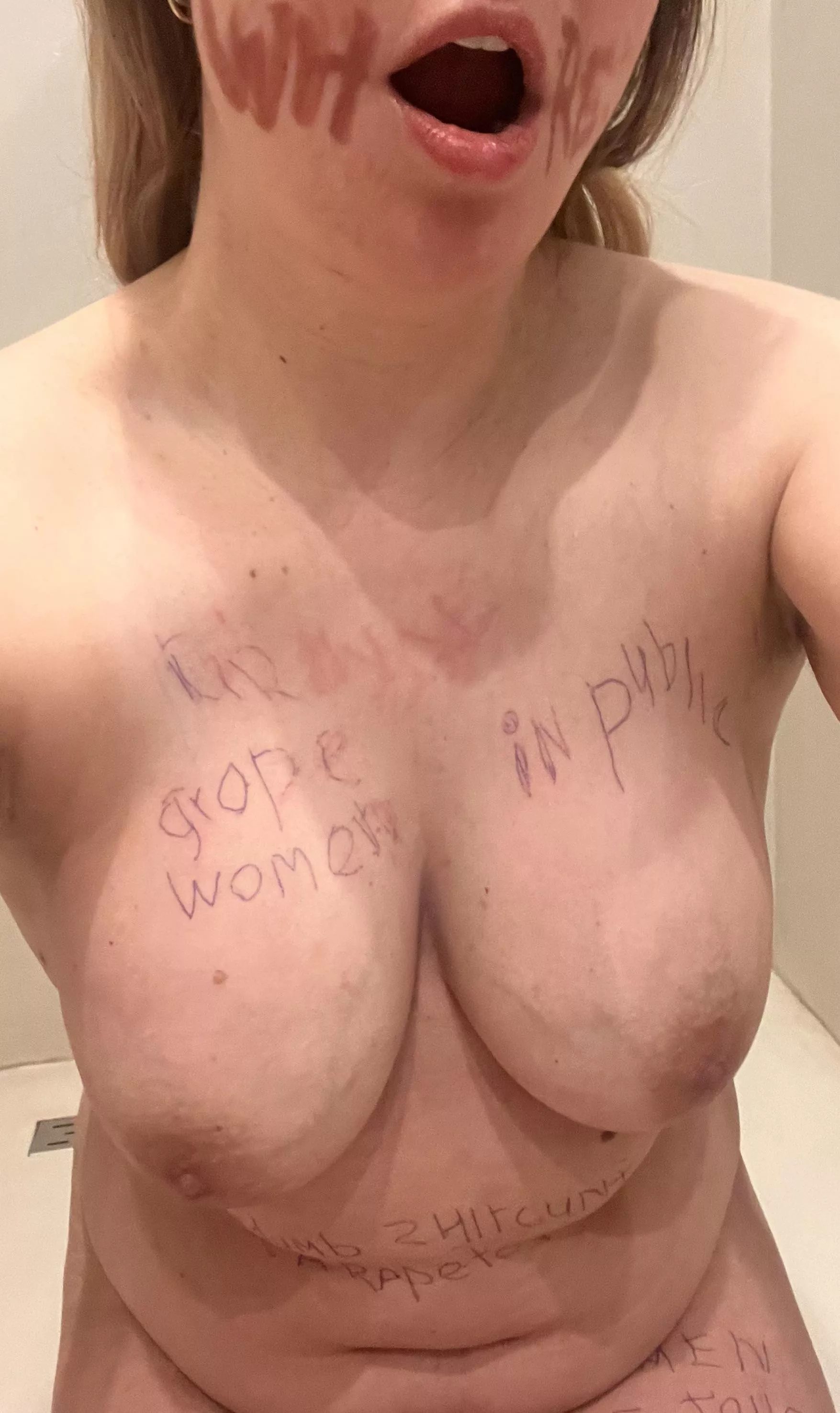 Grope women in public