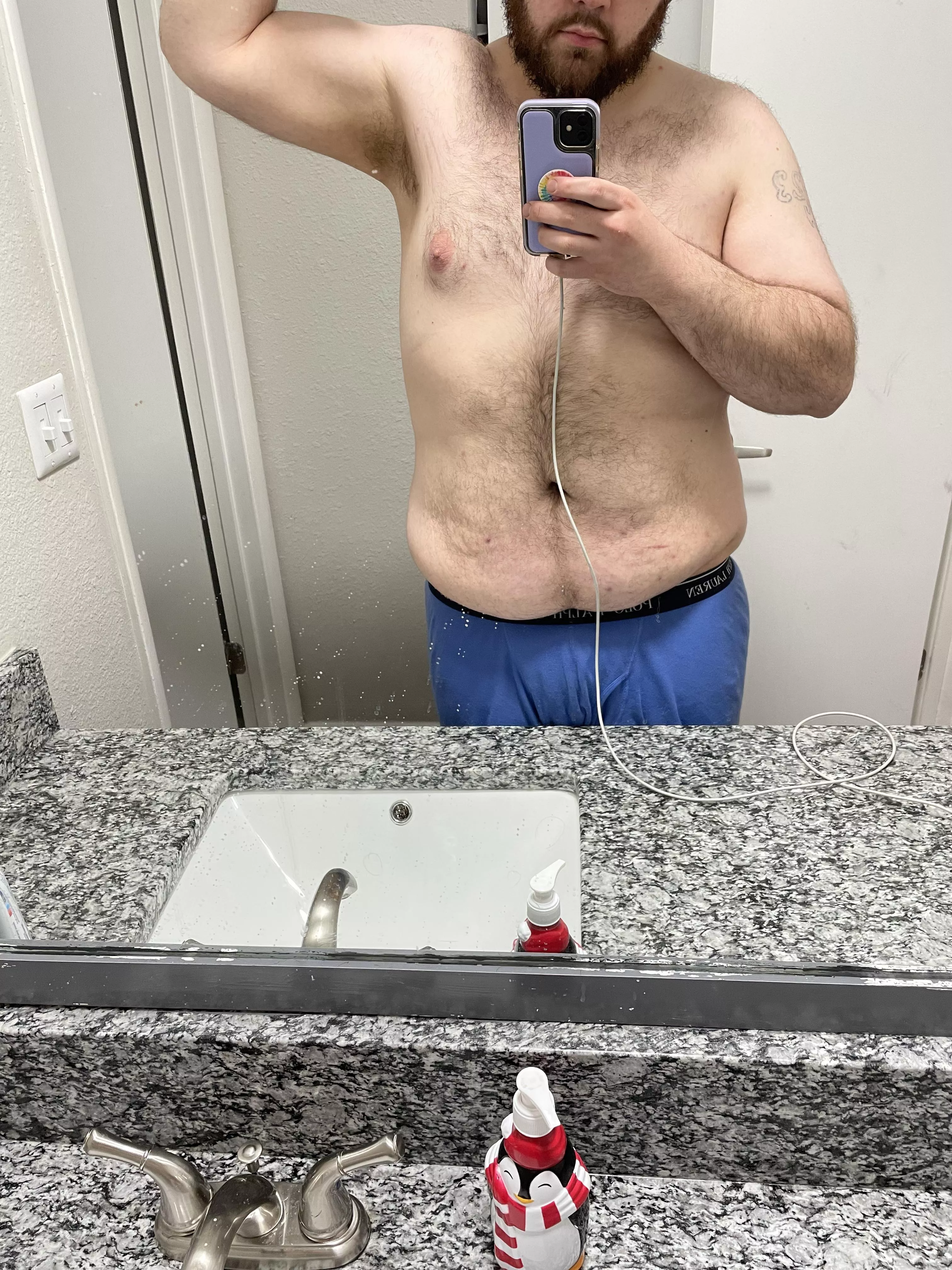 Hairy bear with a tad bit of muscle :)