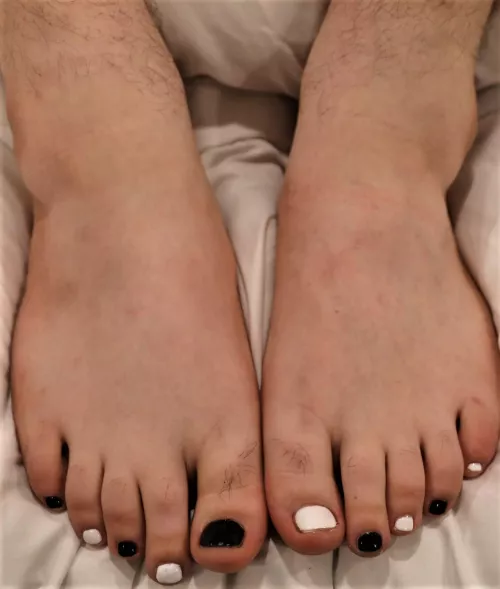 I love getting pedicures and polish. It's like a surprise when the socks are off ;)