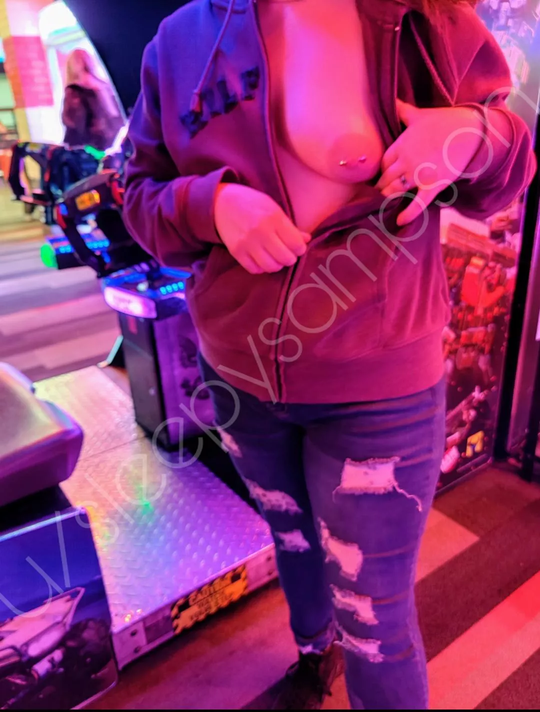 I'll flash you under the neon light of the arcade [oc]
