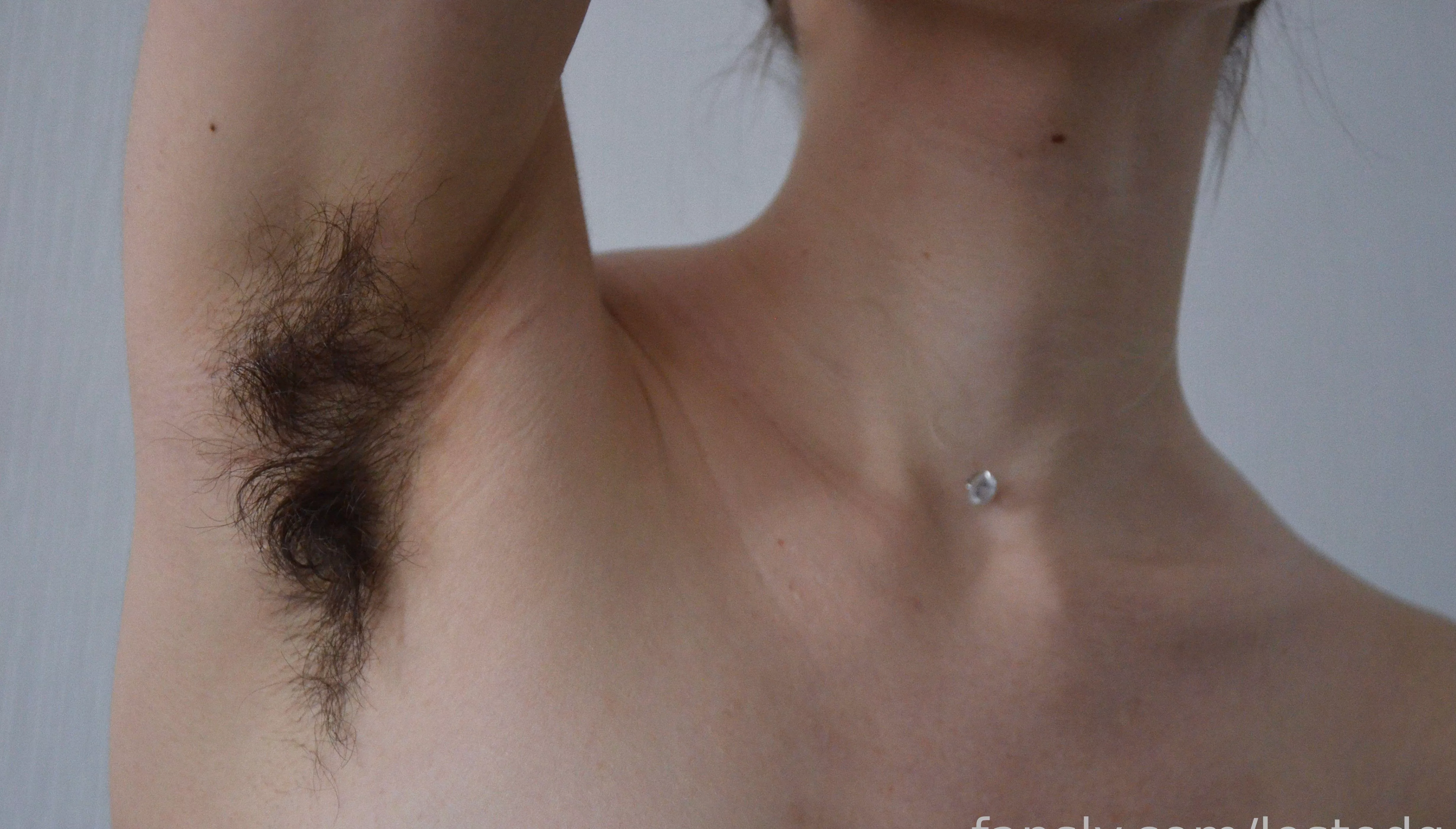 My dark hair looks so good on my pale body