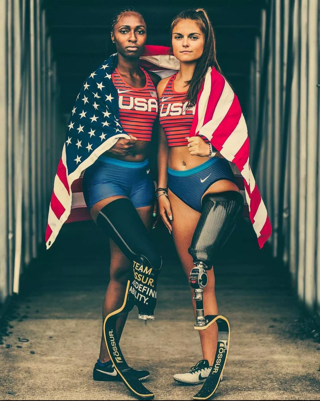 Noelle Lambert and Fetima Ayanbeku. Paralympic sprinters