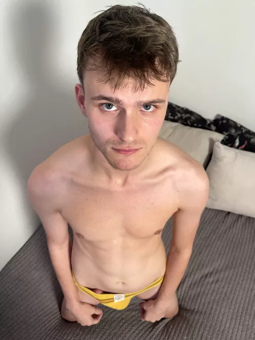 Nothing makes me feel as good as looking up at my man after he dresses me in my favorite jock 😛😈