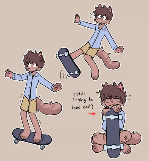 (OC) fursona pro skater