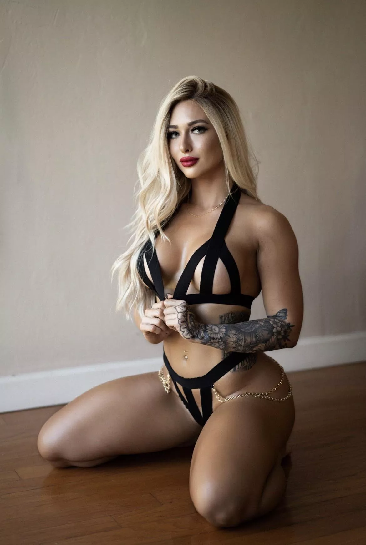 pull the straps to the side