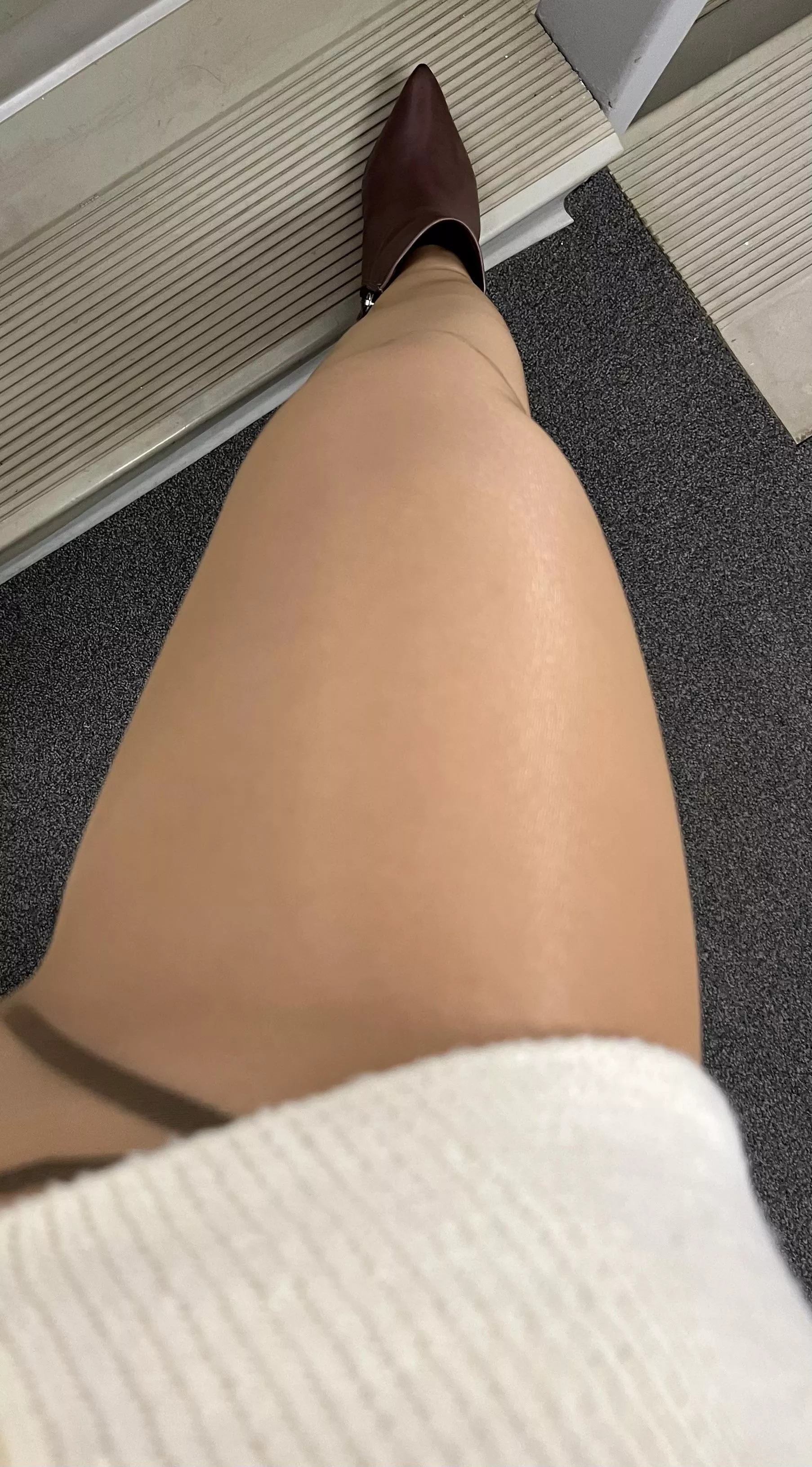 Quick check in the stairwell at work