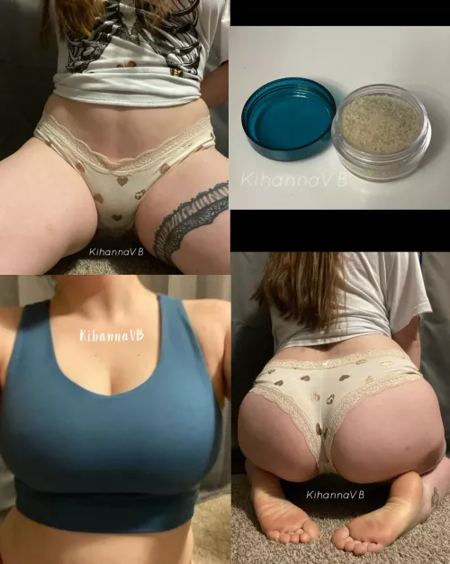 [Selling] Wearing these sexy Cheekies today! Sweaty worn bra and foot dust from my sexy soles can be mailed out for you today too! Fetish Friendly & I have a lot of various things available! Pics & clips! Message to buy! Check the comments too ba