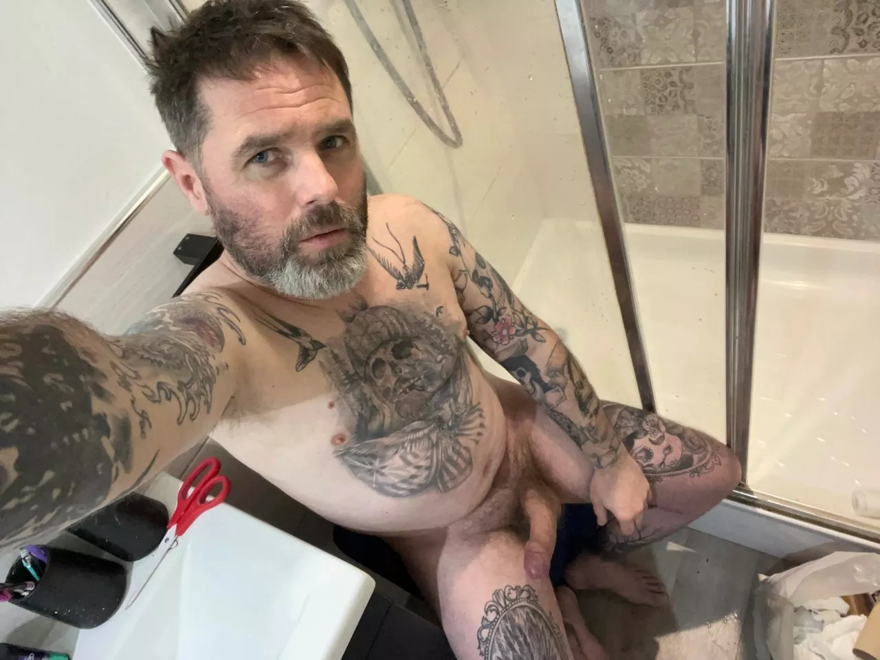 tatted in the bathroom