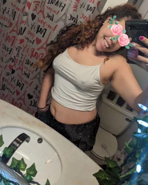 These eraser nips are hard to hide, but I think the dads in the pickup line at school appreciated my outfit. 😜