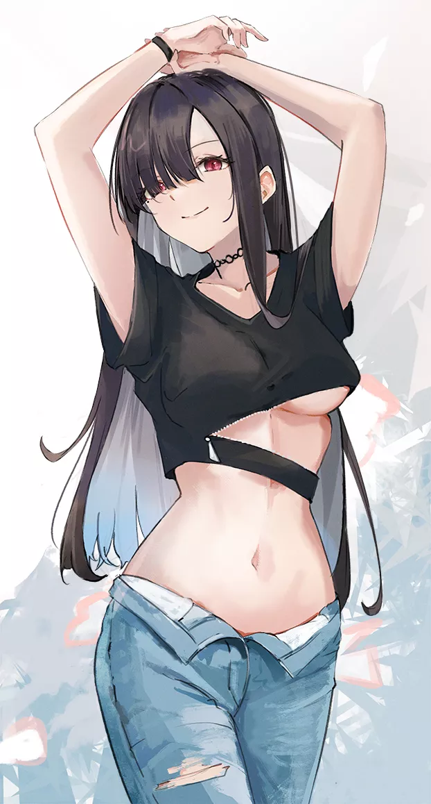 Unzipped Shirt & Jeans