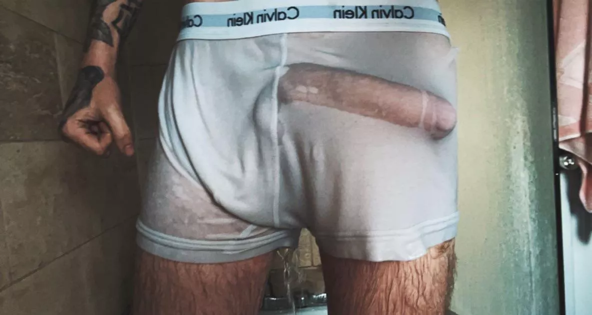white boxers really do go see through👀 rate me