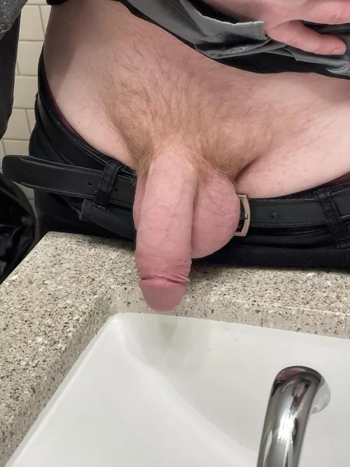 Work bathroom flashing…should I shave my balls? Shave my bush? Landing strip (lol)?