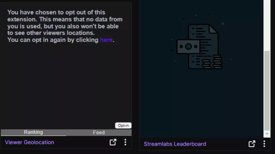 Anyone know how to block these extensions under streams in the panels? I used to have something that blocked these but I reinstalled windows and now I can't find it.