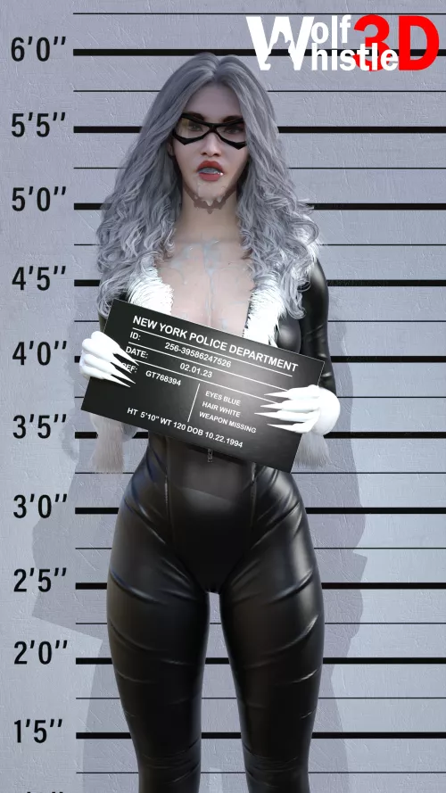 Black Cat Knows how to Lower her Charges (Wolfwhistle3D)