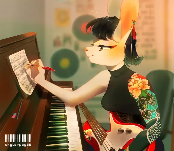 Composing ( art by me : @pegasister506 on twitter uwu )