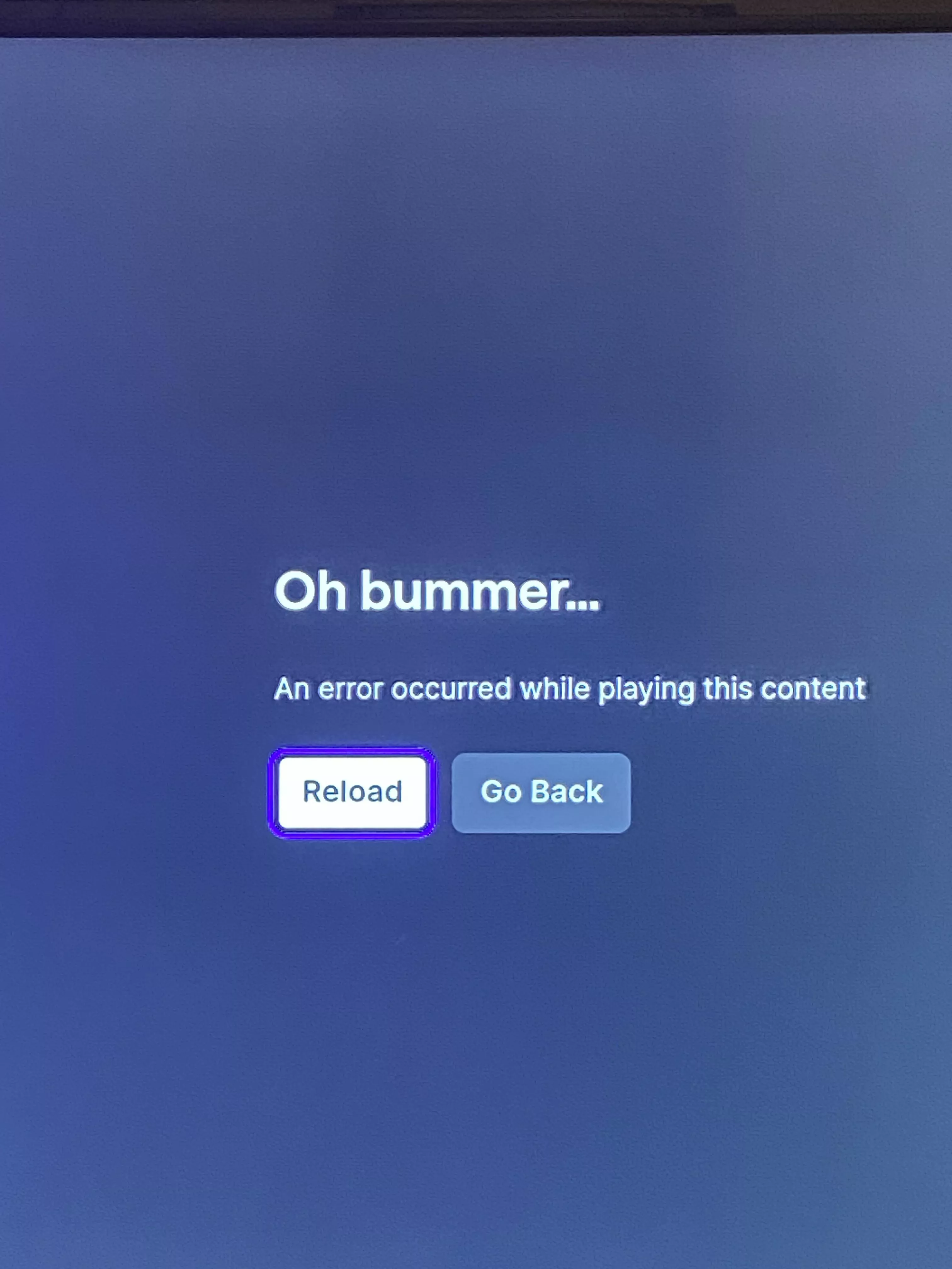 Constantly getting this error while using twitch on an amazon TV. Any fixes?