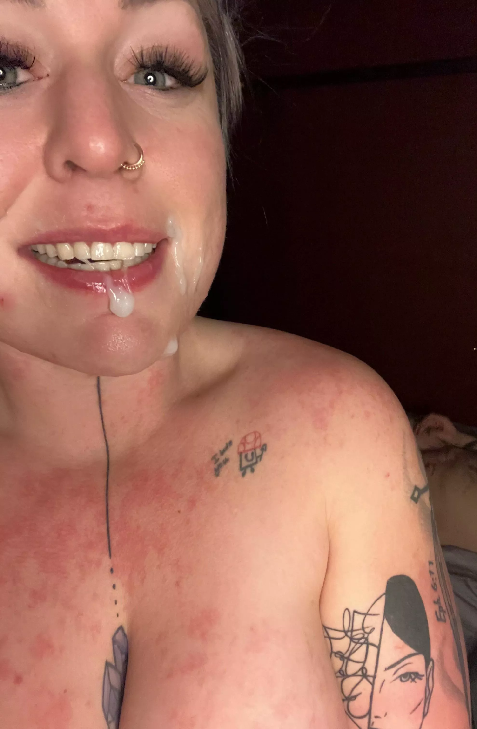 Flushed, painted, happy 💕